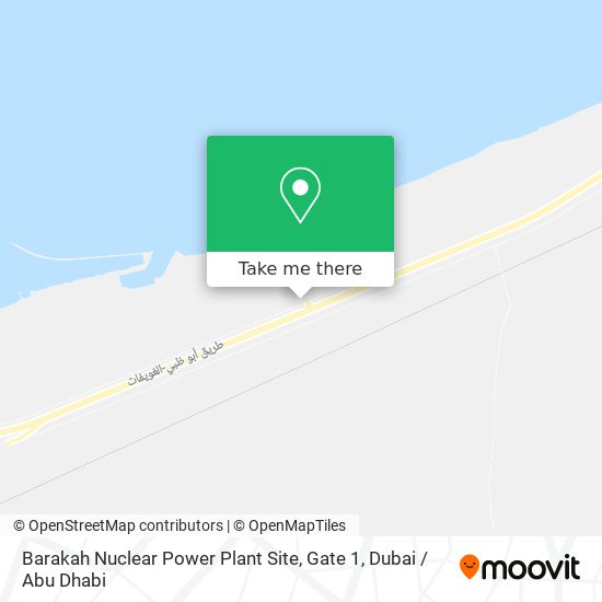 Barakah Nuclear Power Plant Site, Gate 1 map