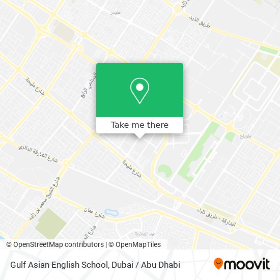 Gulf Asian English School map