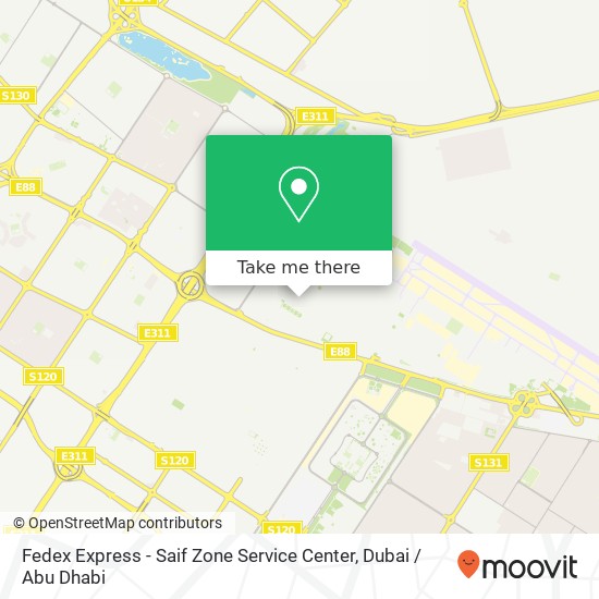 Fedex Express - Saif Zone Service Center map