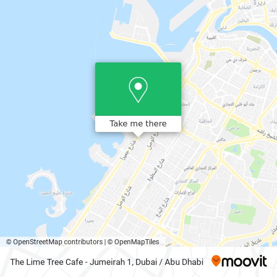 The Lime Tree Cafe - Jumeirah 1 map