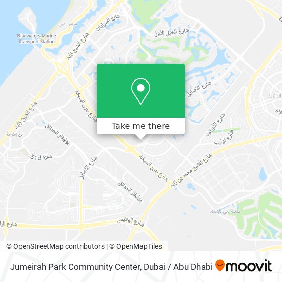 Jumeirah Park Community Center map