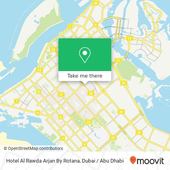 Hotel Al Rawda Arjan By Rotana map