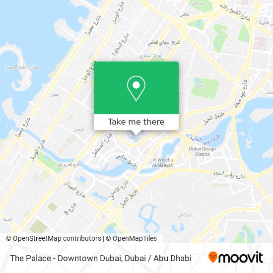 The Palace - Downtown Dubai map