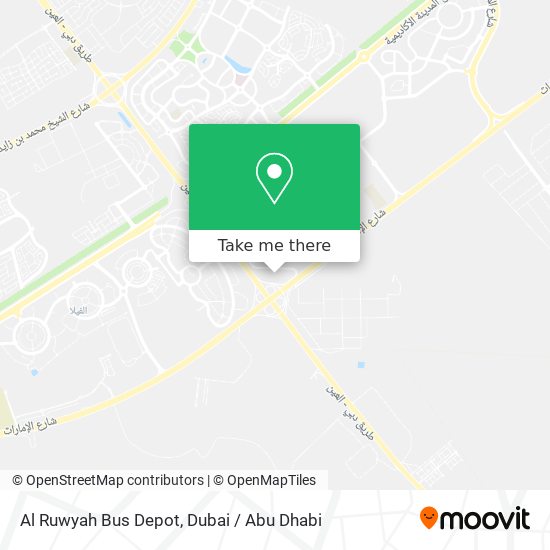 Al Ruwyah Bus Depot map