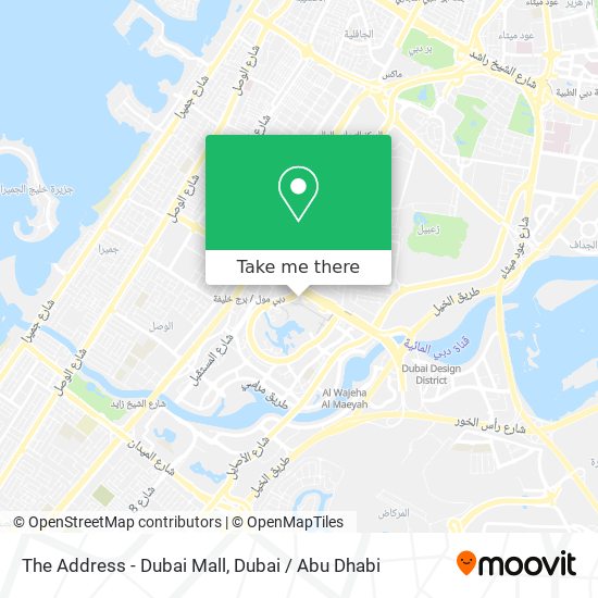 The Address - Dubai Mall map