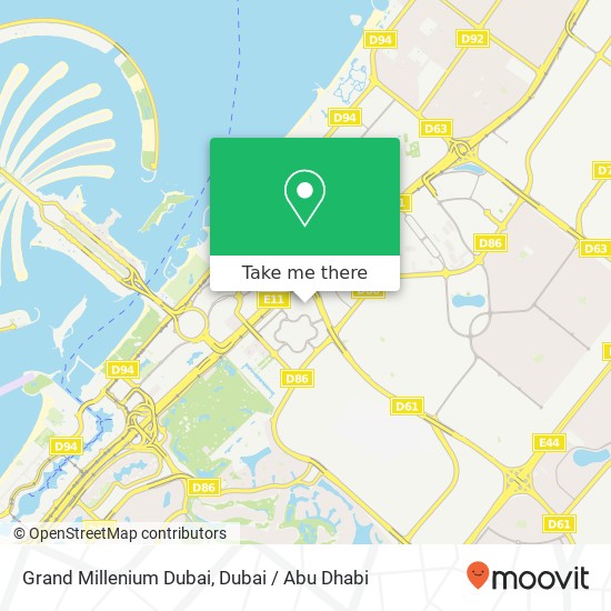 Grand Millenium Dubai map