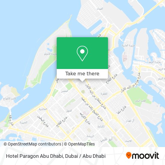 Hotel Paragon Abu Dhabi map