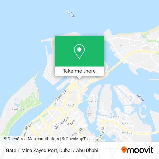 Gate 1 Mina Zayed Port map