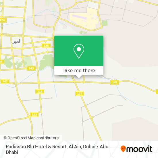 Radisson Blu Hotel & Resort, Al Ain map