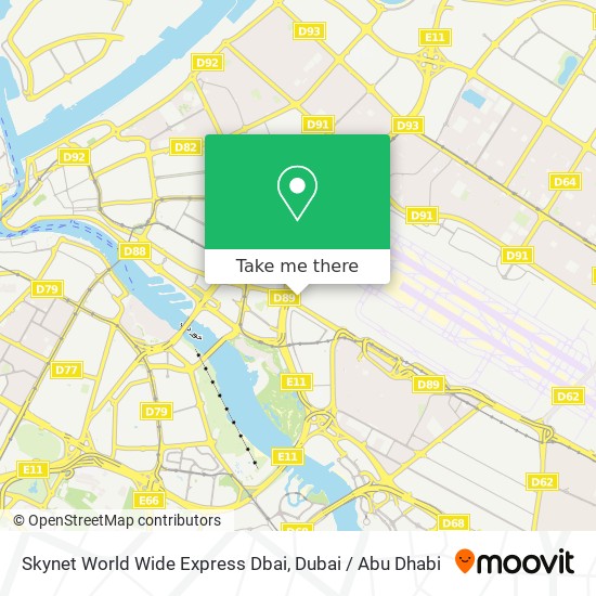 Skynet World Wide Express Dbai map
