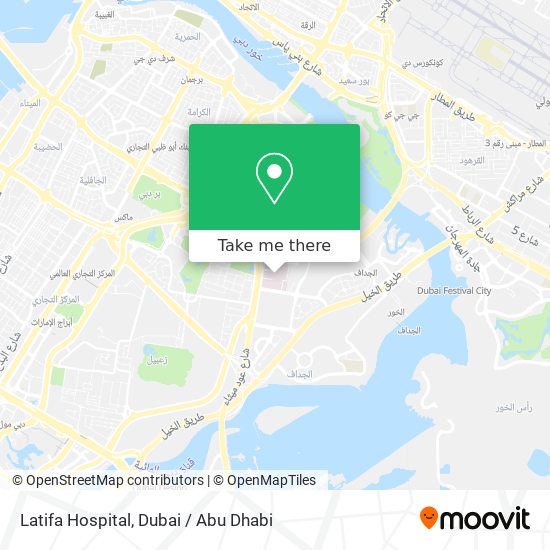 Latifa Hospital map