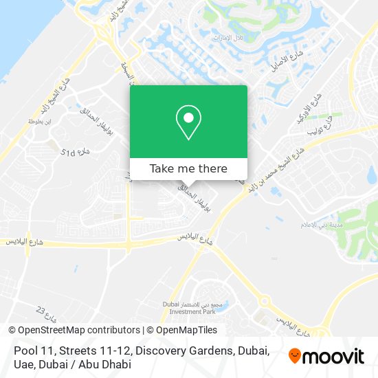 Pool 11, Streets 11-12, Discovery Gardens, Dubai, Uae map