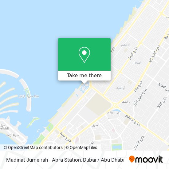 Madinat Jumeirah - Abra Station map