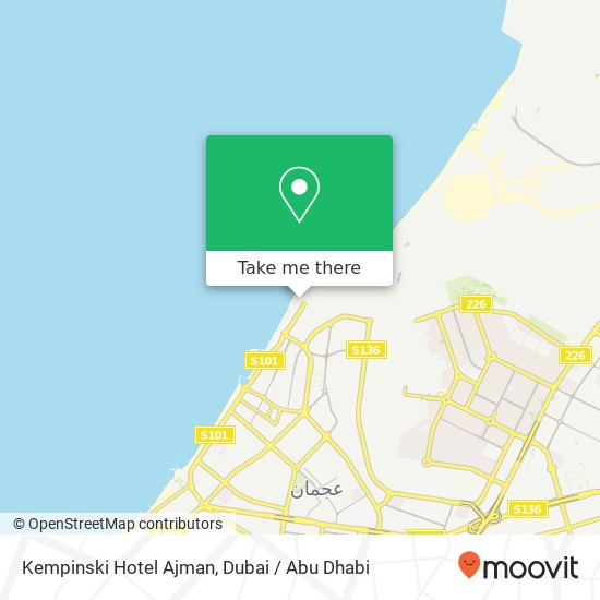 Kempinski Hotel Ajman map