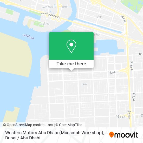 Western Motors Abu Dhabi (Mussafah Workshop) map