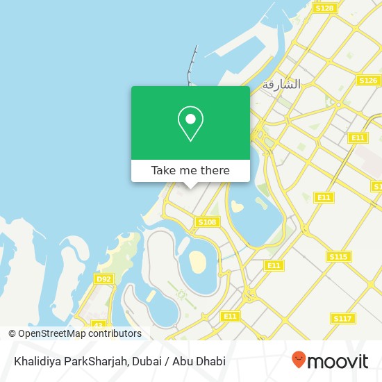 Khalidiya Park‎Sharjah map