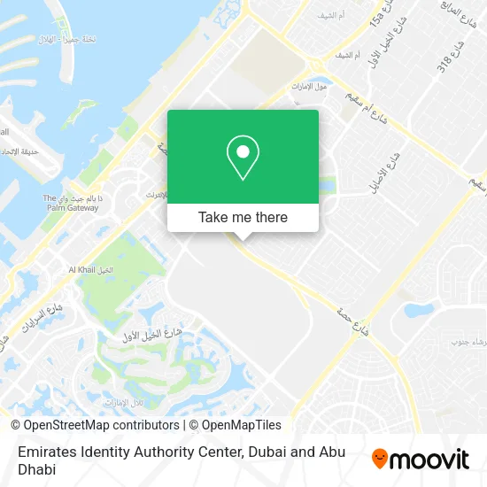 Emirates Identity Authority Center map