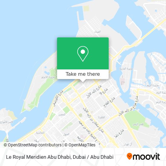 Le Royal Meridien Abu Dhabi map