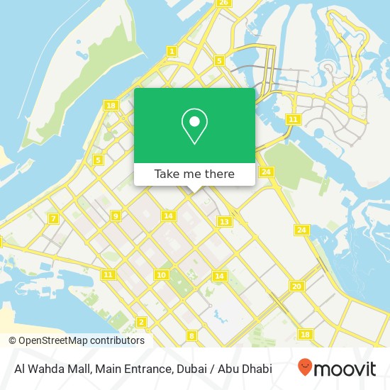 Al Wahda Mall, Main Entrance map