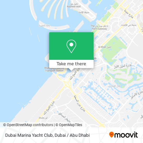 Dubai Marina Yacht Club map