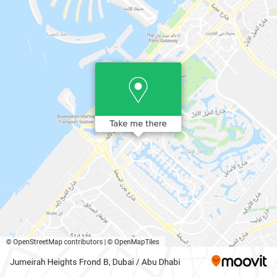 Jumeirah Heights Frond B map