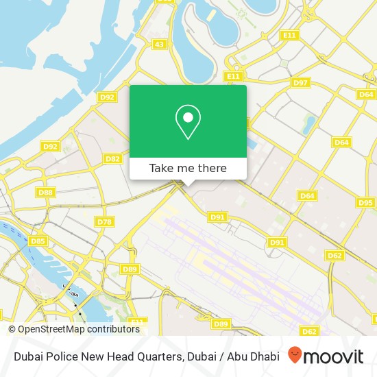 Dubai Police New Head Quarters map