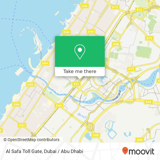 Al Safa Toll Gate map