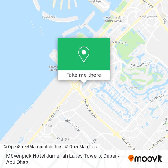 Mövenpick Hotel Jumeirah Lakes Towers map