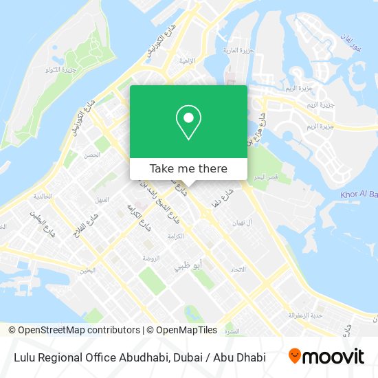 Lulu Regional Office Abudhabi map