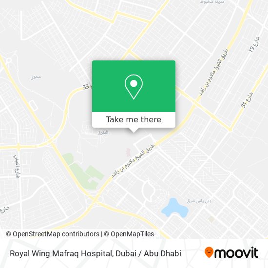 Royal Wing Mafraq Hospital map