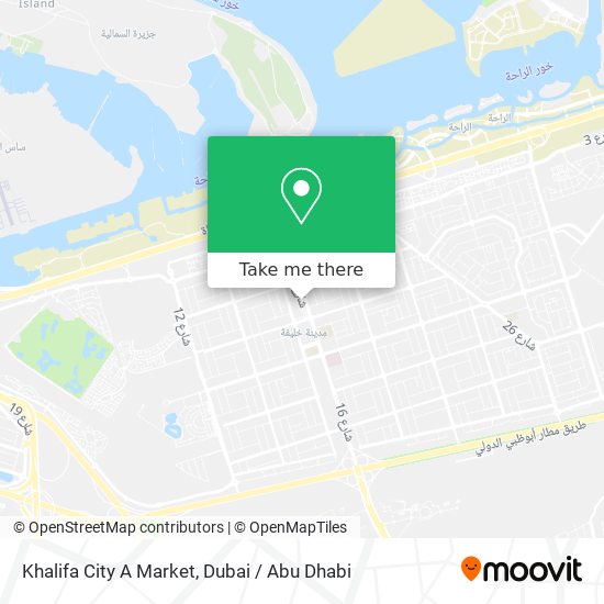 Khalifa City A Market map