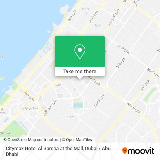 Citymax Hotel Al Barsha at the Mall map