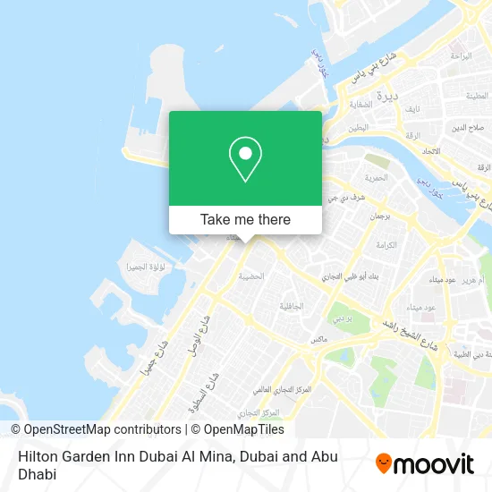 Hilton Garden Inn Dubai Al Mina map