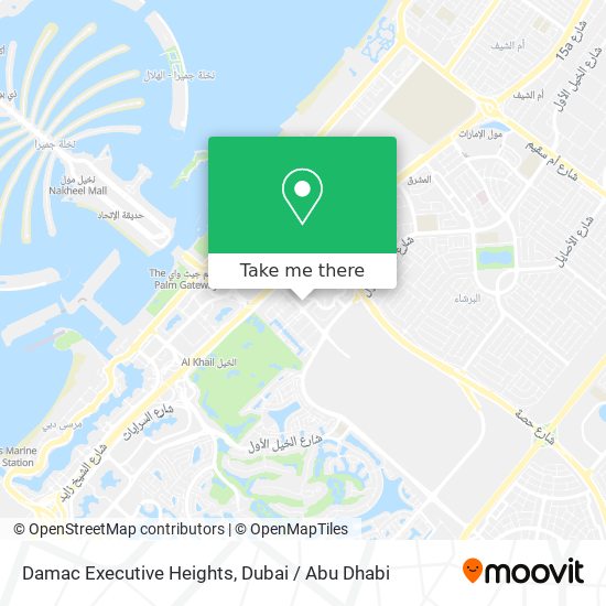 Damac Executive Heights map