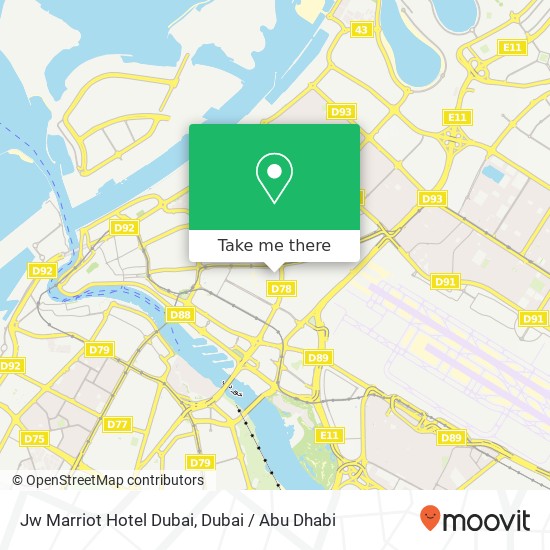 Jw Marriot Hotel Dubai map