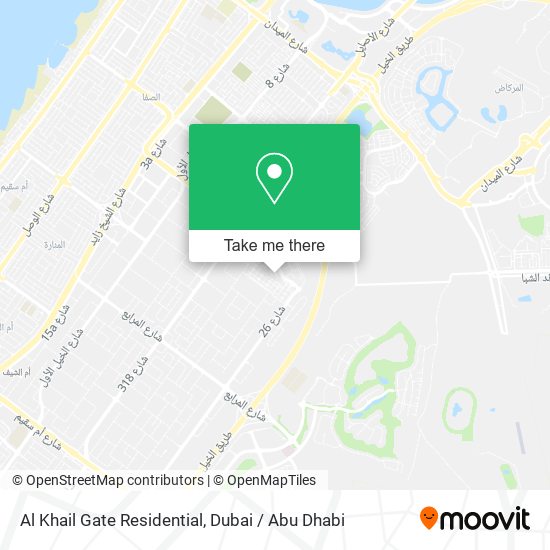 Al Khail Gate Residential map
