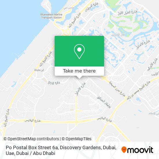 Po Postal Box Street 6a, Discovery Gardens, Dubai, Uae map