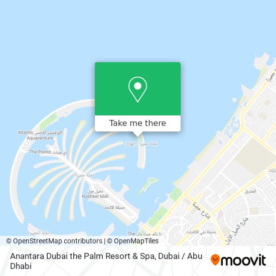 Anantara Dubai the Palm Resort & Spa map