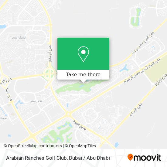 Arabian Ranches Golf Club map