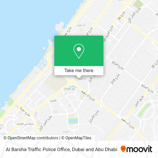 Al Barsha Traffic Police Office map