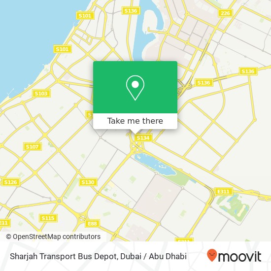 Sharjah Transport Bus Depot map