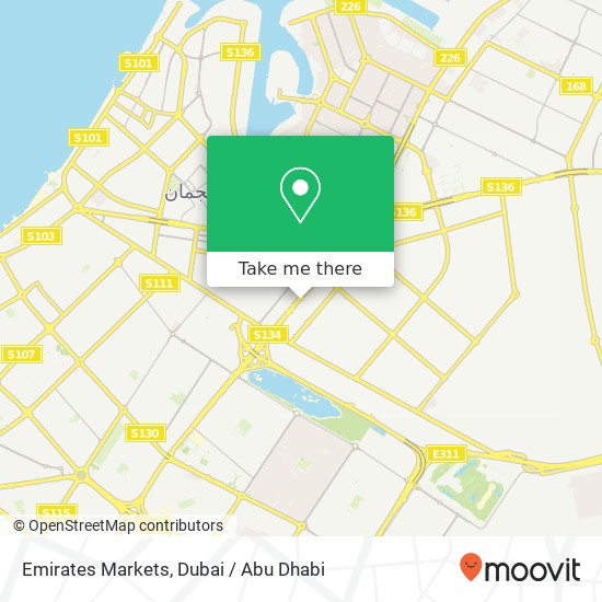 Emirates Markets map