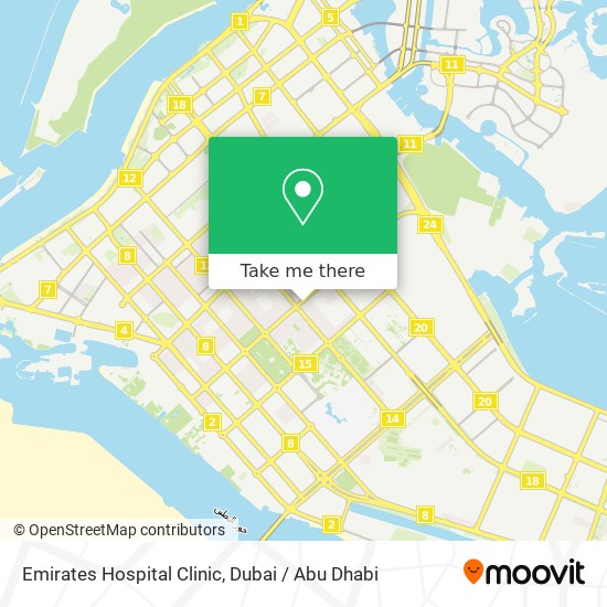 Emirates Hospital Clinic map