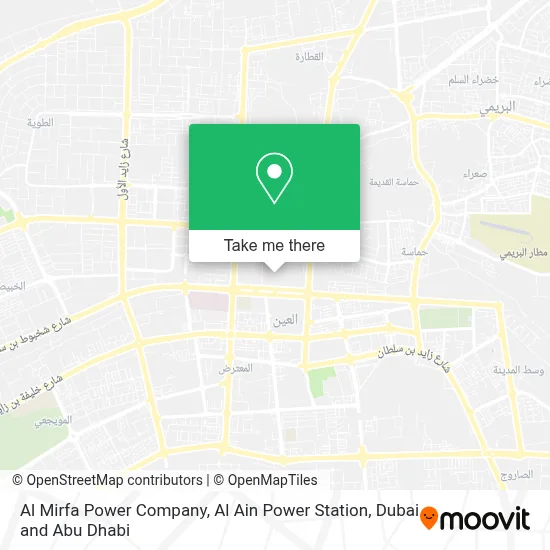 Al Mirfa Power Company, Al Ain Power Station map