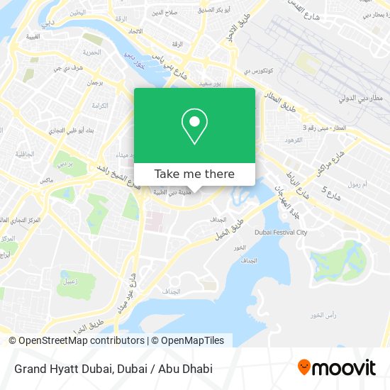 Grand Hyatt Dubai map