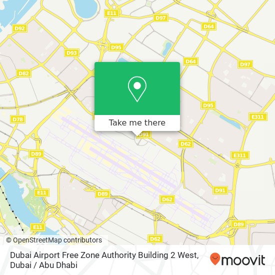 Dubai Airport Free Zone Authority Building 2 West map