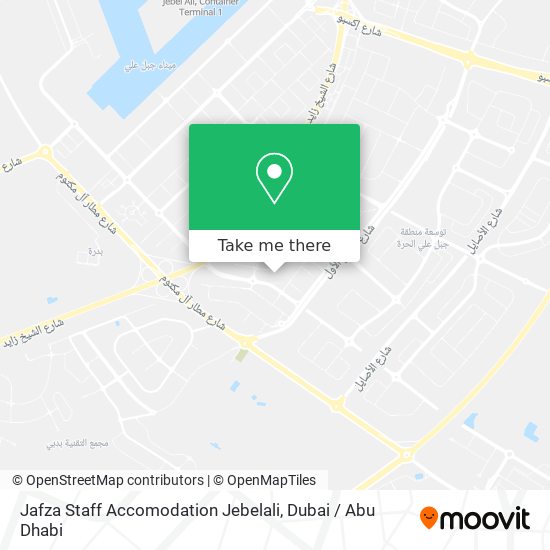 Jafza Staff Accomodation Jebelali map