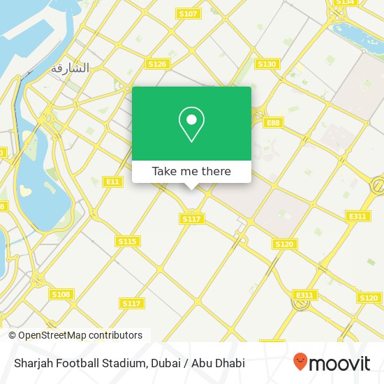 Sharjah Football Stadium map