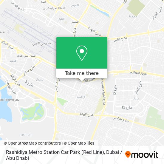 Rashidiya Metro Station Car Park (Red Line) map