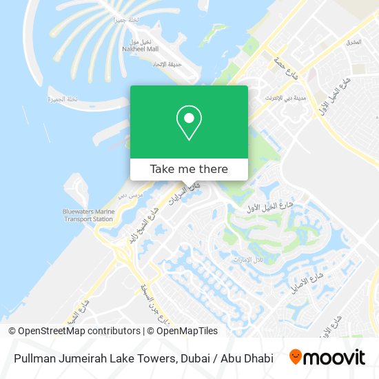 Pullman Jumeirah Lake Towers map